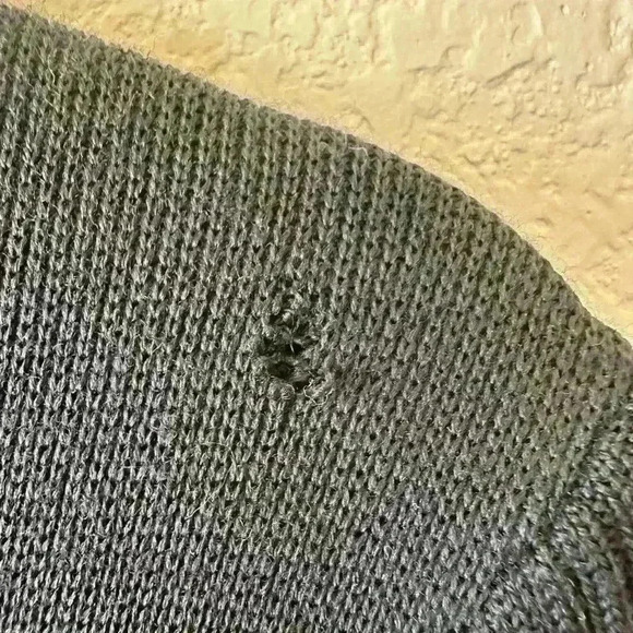 Classics Entier Women's Sz M Black Button-Front Midi Shirtdress Merino Wool Goth - Picture 10 of 12